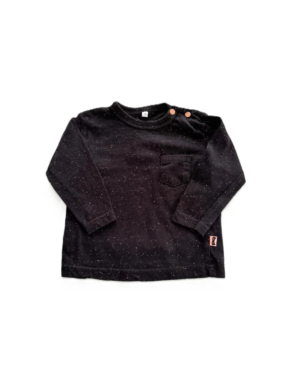 T shirt manches longues noir Zeeman 12 mois
